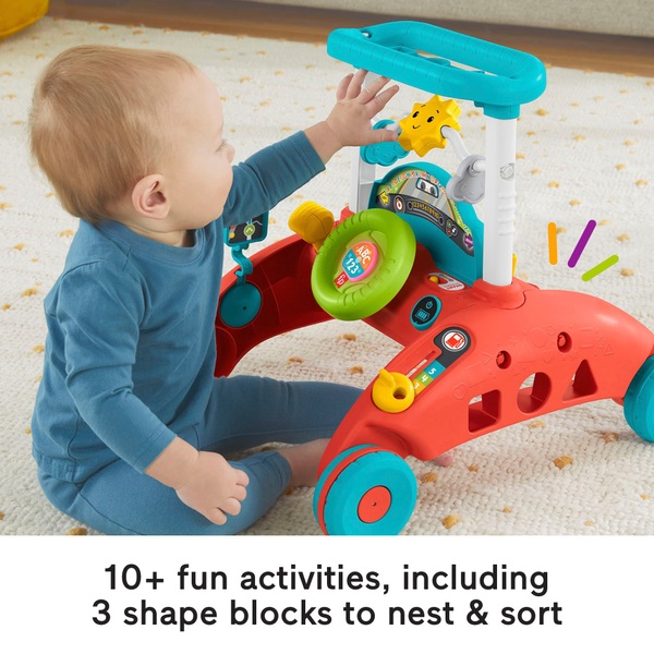 Fisher-Price 2-Sided Steady Speed Walker with 100+ Songs, Sounds and ...