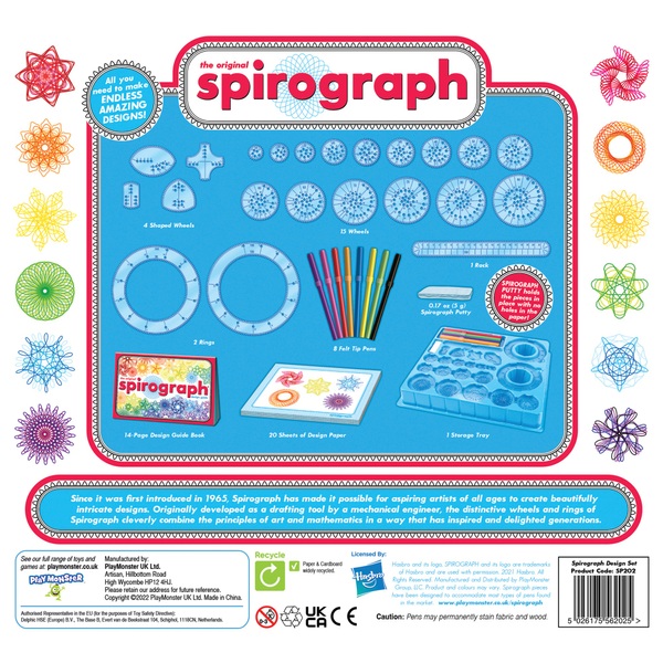 Spirograph Design Set Tin - Spiral Art Kit with Classic Gear Design Kit in  a Collectors Tin for Kids Ages 8 and Up