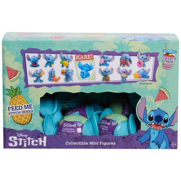 Disney Stitch Feed Me Series Capsule Collectible Mini Figures, Kids Toys  for Ages 3 up 