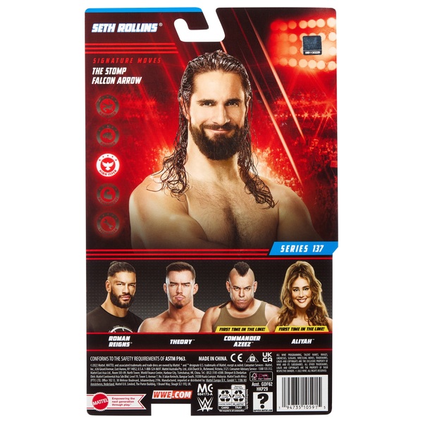 WWE Basic Series 137 Seth Rollins Action Figure | Smyths Toys UK