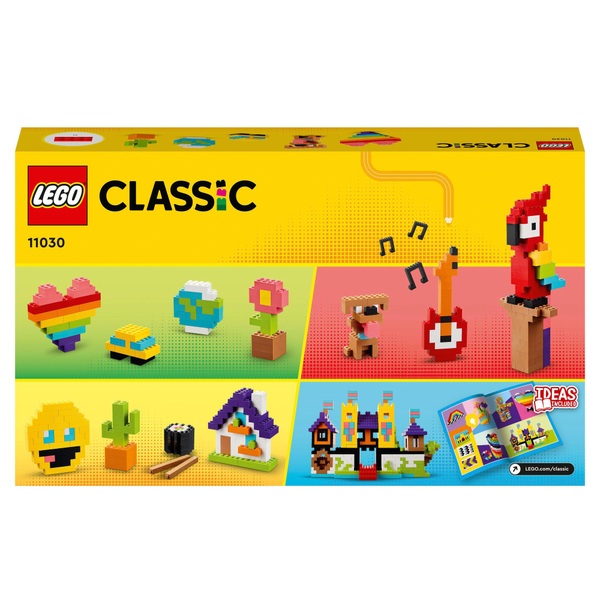 LEGO 11030 Classic Briques à Foison, Jouet Briques avec Emoji Smiley, Un  Perroquet, Une Fleur et Plus, Cadeau Créatif pour Enfants, Garçons, Filles