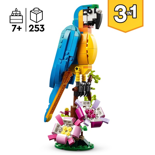 Lego Creator 3-in-1 31136 Exotic Parrot Animals Building Set 