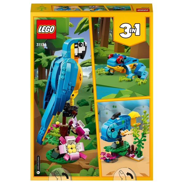 LEGO Creator : Le perroquet exotique 3-en-1 - 253 pcs #31136 - Franc Jeu  Repentigny