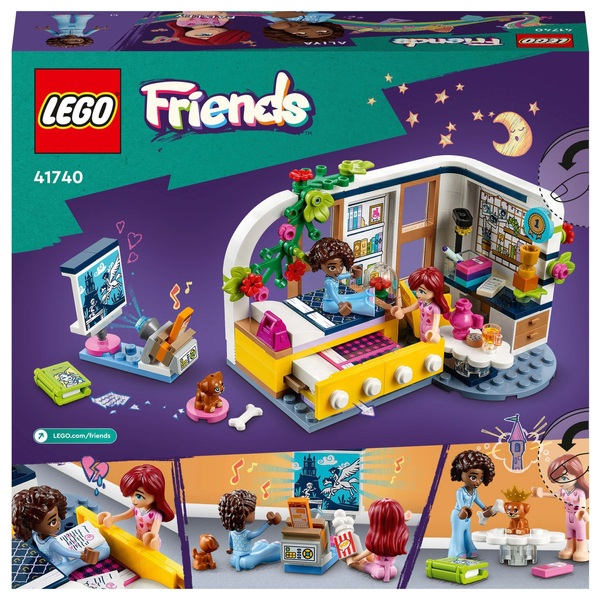 LEGO Friends 41740 Aliya's Room Mini-Doll Sleepover Toy | Smyths Toys ...