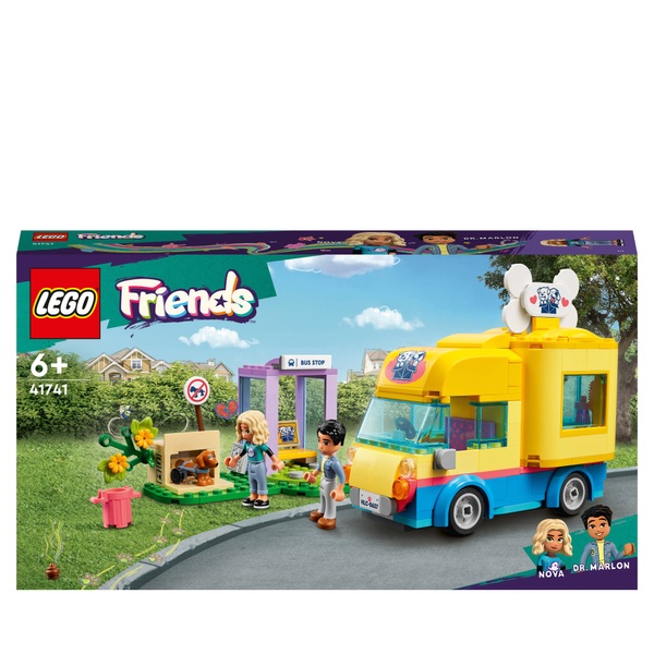 LEGO Friends 41741 Dog Rescue Van Pet Puppy Animal Set | Smyths Toys UK