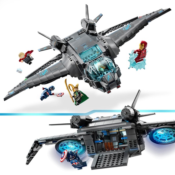 LEGO Marvel 76248 The Avengers Quinjet Infinity Saga Set | Smyths Toys ...