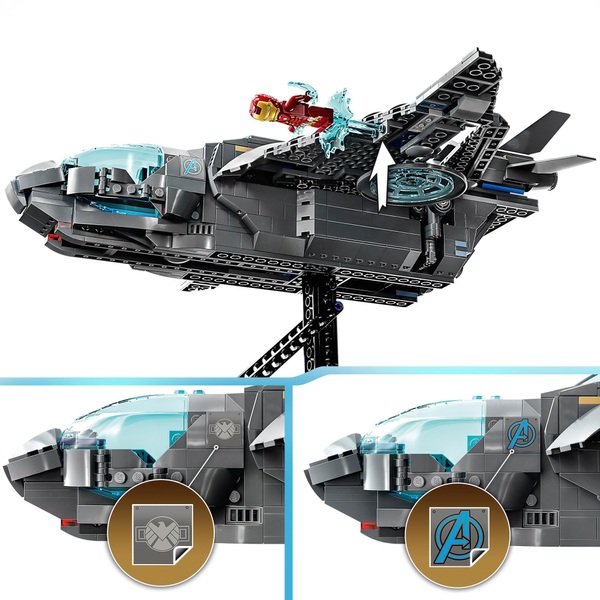 LEGO Marvel 76248 The Avengers Quinjet Infinity Saga Set | Smyths Toys UK