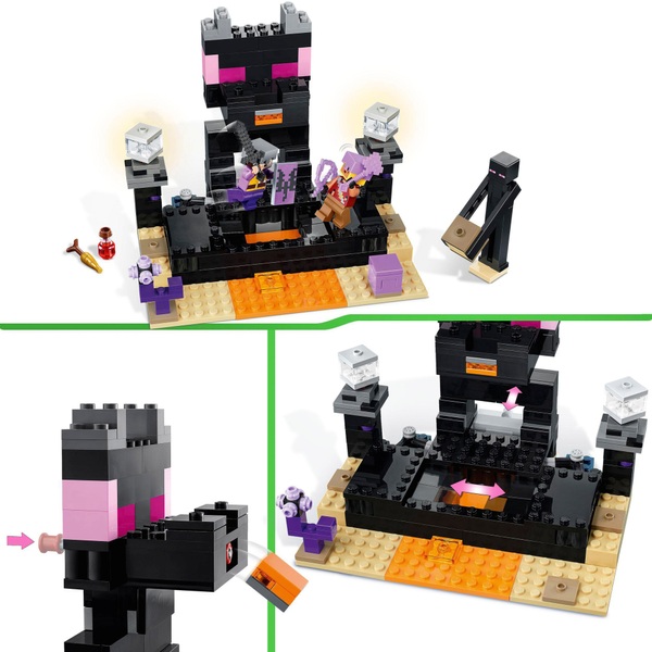 LEGO Minecraft 21242 The End Arena Ender Dragon Battle Set | Smyths Toys UK