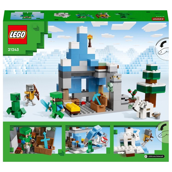 LEGO Minecraft 21243 The Frozen Peaks Set | Smyths Toys UK