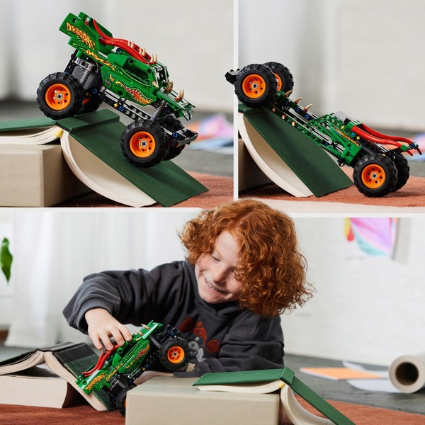 LEGO Technic Monster Jam Dragon 42149， Monster Truck Toy for Boys