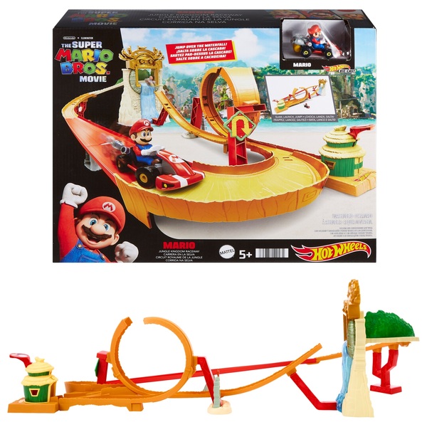 oosters Ban roestvrij Hot Wheels Track Super Mario Movie Speelgoed Set Jungle Kingdom Raceway |  Smyths Toys Nederland