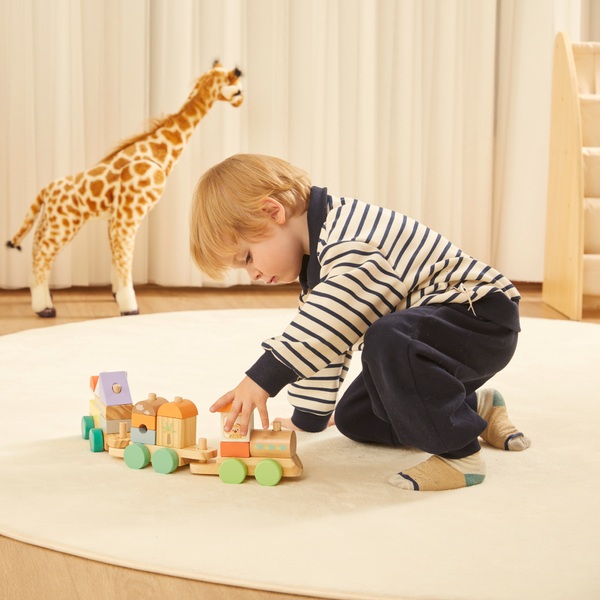 Squirrel Play Safari Wooden Stack 'n' Go Train set Smyths Toys Ireland