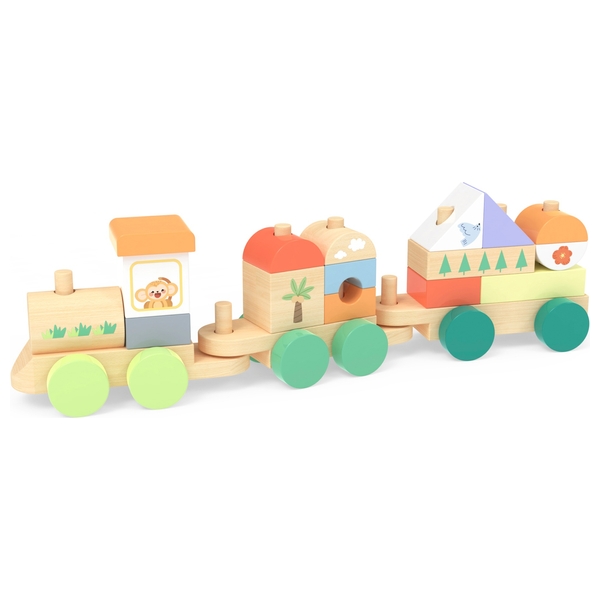 Squirrel Play Safari Wooden Stack 'n' Go Train set Smyths Toys UK