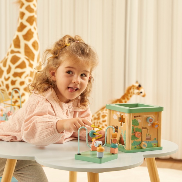 Squirrel Play Safari Wooden Sort & Play Activity Cube Smyths Toys Ireland