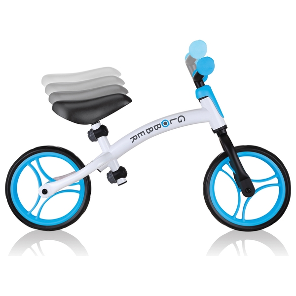 Globber GO BIKE Balance Bike White/Sky Blue Smyths Toys UK