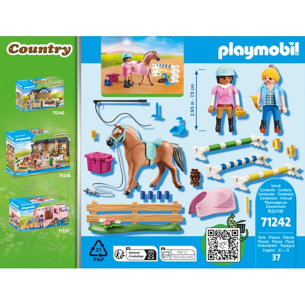 Playmobil - Country 71242 Cavalière et Cheval avec Monitrice