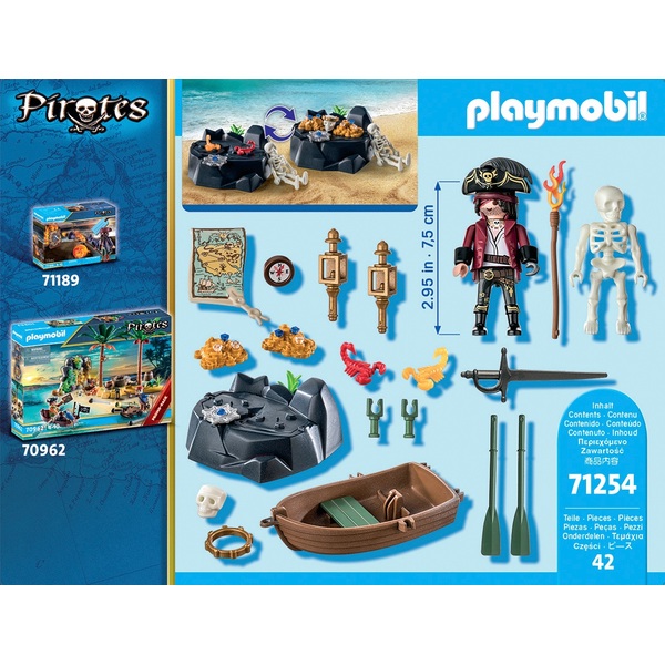 Playmobil - Pirates 71254 Starter Pack Pirate et Barque