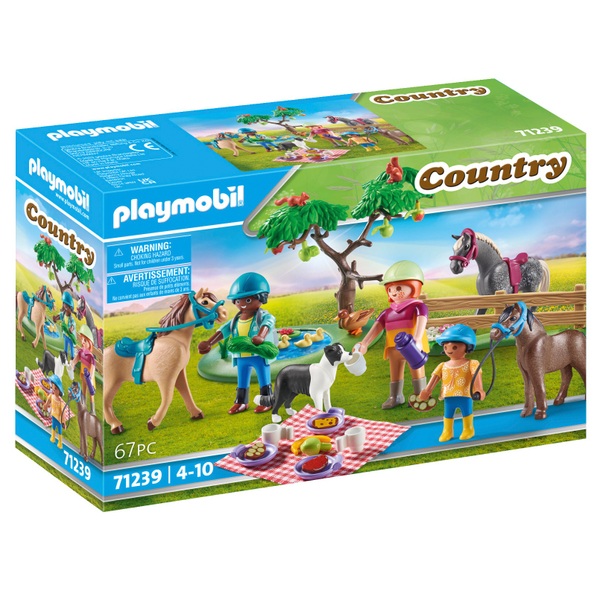 schoolbord filosofie Sentimenteel PLAYMOBIL Country 71239 Picknick Excursie met Paarden | Smyths Toys  Nederland