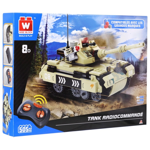Voiture télécommandée - Tank militaire en brique - Cdiscount Jeux - Jouets