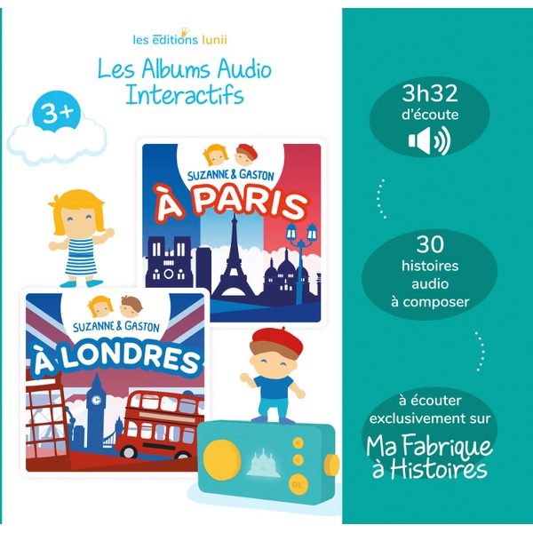 Lunii Albums Audio Interactifs Suzanne Et Gaston Paris Et Londres Smyths Toys France