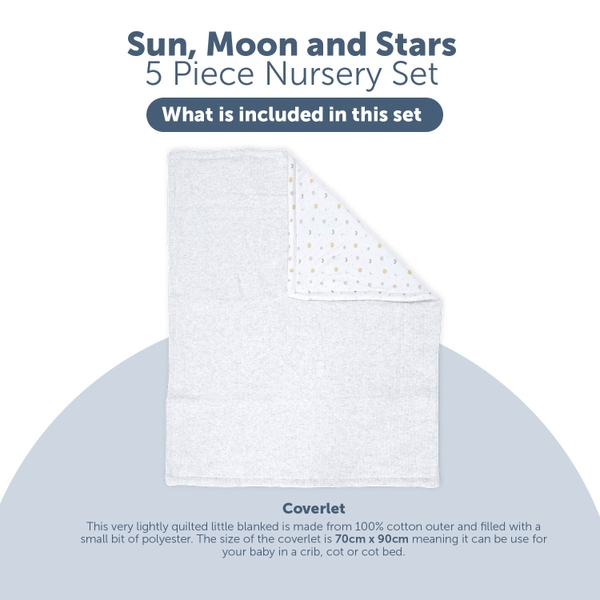 Baby Elegance 5 Piece Cot Bedding Set Sun Moon and Stars Smyths Toys UK