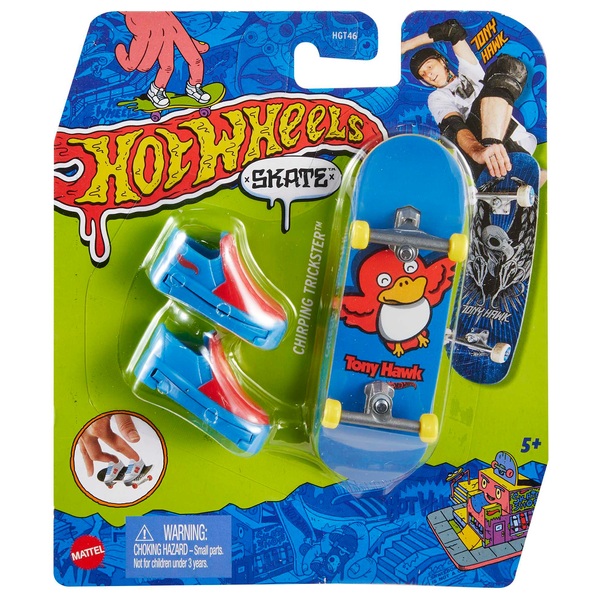 Hot Wheels Skate Tony Hawk Fingerboard & Skate Shoes Pack Assortment ...