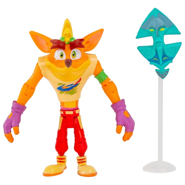 Crash Bandicoot 11cm Retro Crash with Ikaika Mask Smyths Toys UK
