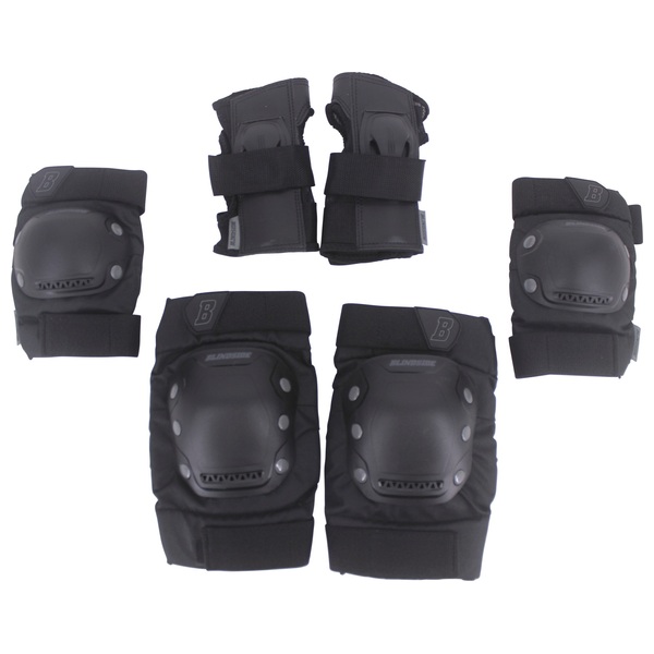 Blindside Protection Set Grey Large, includes wrist pads, elbow pads