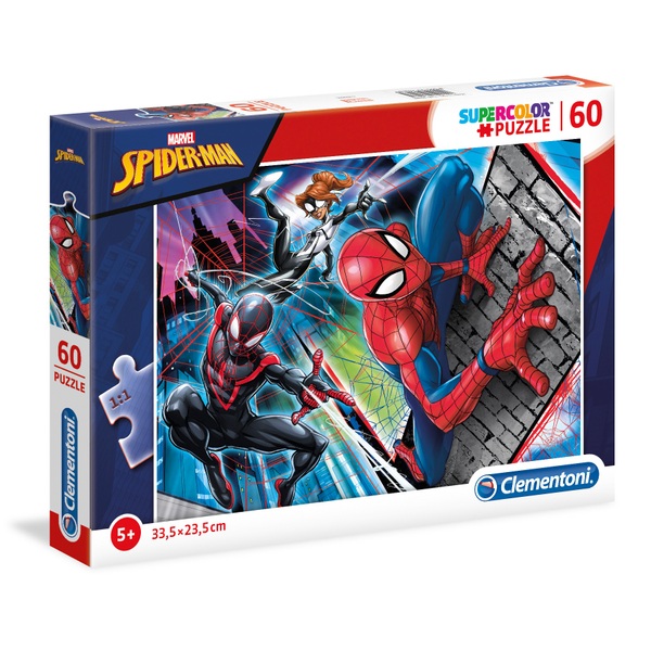 KSCD Puzzles Disney Marvel Spiderman 60 pièces pour enfants de 4 à 8 ans,  puzzles éducatifs d'apprentissage pour enfants filles et garçons, emballés  dans une boîte en fer blanc, taille du puzzle 