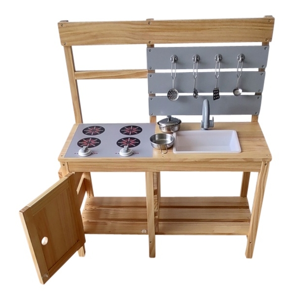 Wooden Mud Kitchen with accessories Smyths Toys UK