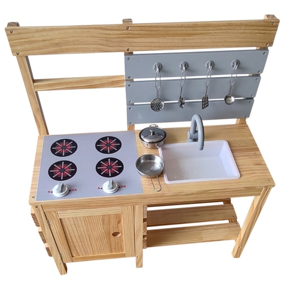 Wooden Mud Kitchen with accessories Smyths Toys UK