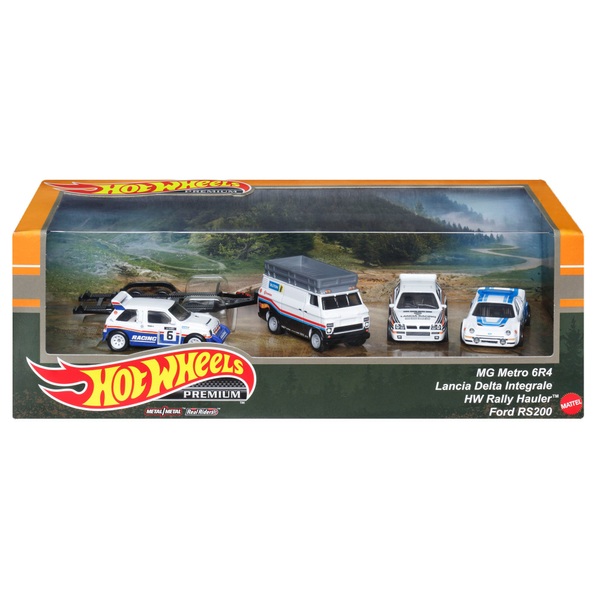 Hot Wheels - Pack de 4 Premium Rally Legend à Collectionner