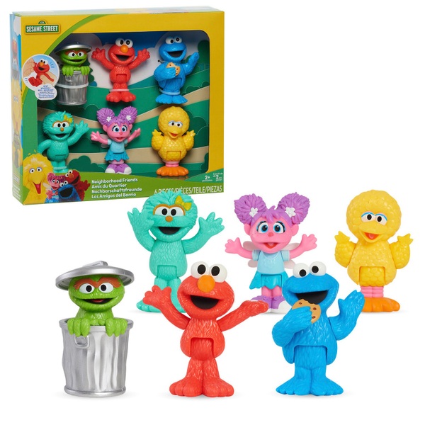 Sesame Street Neighbourhood Friends Poseable Figures 6 Pack | Smyths ...