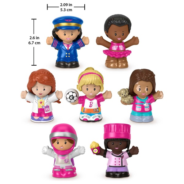 Fisher-Price Little People Barbie You Can Be Anything Figure 7-Pack ...