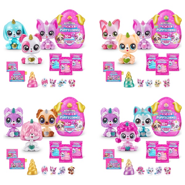 Rainbocorns Pocket Puppycorn 3 Pack by ZURU | Smyths Toys UK