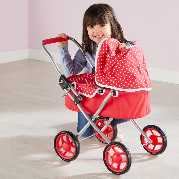 Rosie's Doll Pram in Red Smyths Toys UK