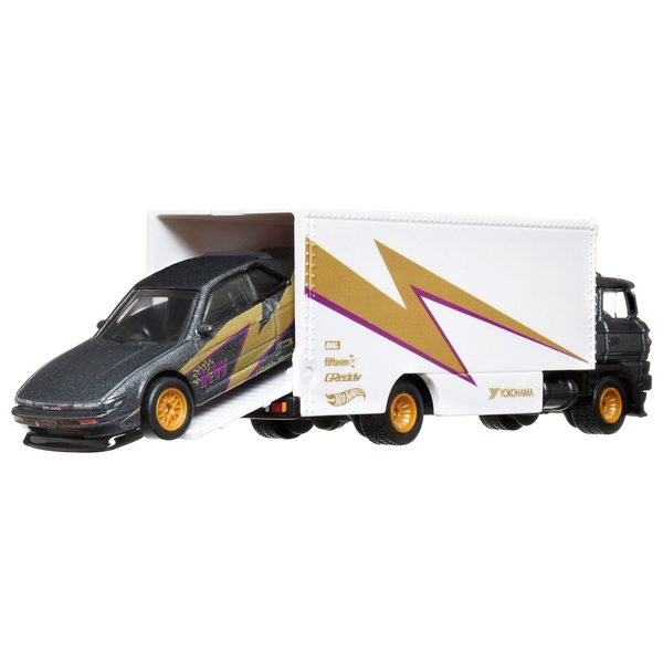 Hot Wheels Premium Team Transport Nissan Silvia S13 And Sakura Sprinter Vehicle Smyths Toys Uk