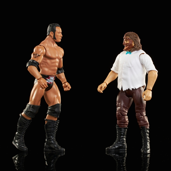 WWE Championship Showdown Mankind vs The Rock Action Figure 2 Pack ...