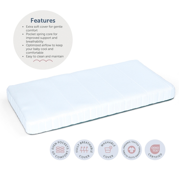 Baby Elegance Stratus Spring Cot Bed Mattress 140x70cm Smyths Toys UK