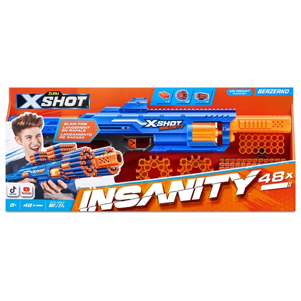 XShot Insanity Manic Blaster Dual Pack by ZURU with 48 Darts Air