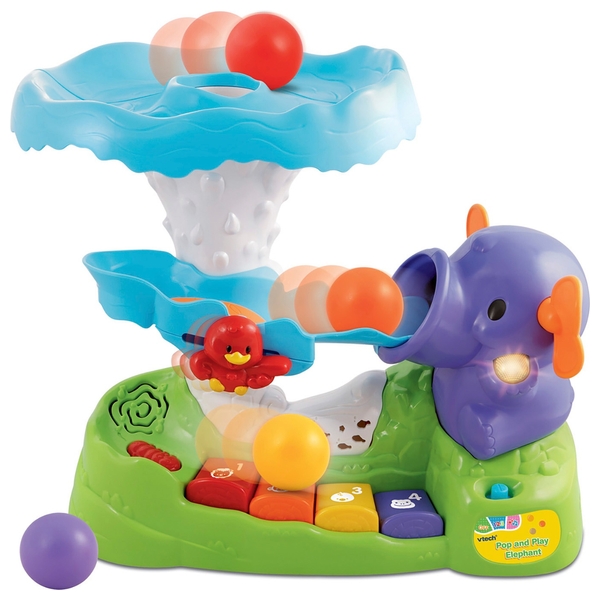 VTech Baby Pop And Play Elephant Toy Set | Smyths Toys UK