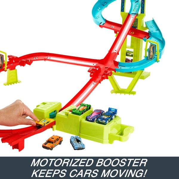 Hot Wheels Neon Speeders Skyscraper Speed Circuit Track Set | Smyths ...