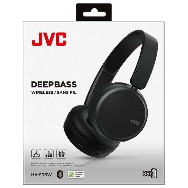 JVC Wireless Bluetooth On Ear Headphones Black