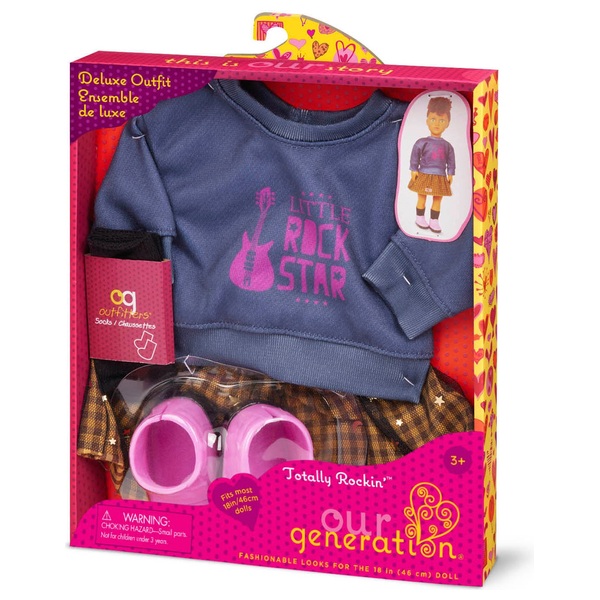 Our Generation Retro Regular Outfit - Pink Skirt  Our generation doll  clothes, American girl doll sets, Our generation doll accessories