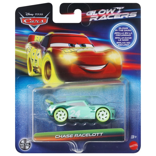 Disney Pixar Cars Glow Racers 1:55 Chase Racelott Die-Cast Vehicle ...