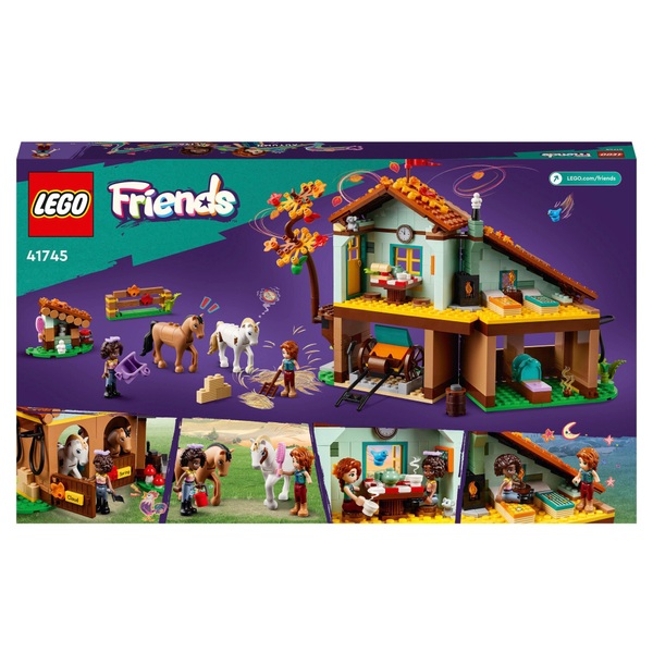 Belyse Rendezvous indre LEGO Friends 41745 Autumn's Horse Stable with 2 Toy Horses | Smyths Toys UK