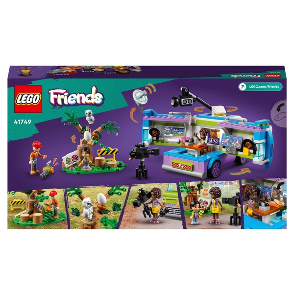 LEGO Friends 41749 Newsroom Van Animal Rescue Toy Playset | Smyths Toys UK