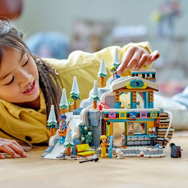LEGO Friends 41756 Holiday Ski Slope and Café Winter Set | Smyths Toys UK