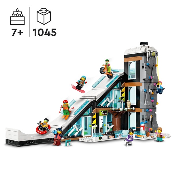 LEGO City 60366 Ski And Climbing Centre Toy Winter Sport Set | Smyths ...