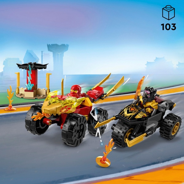 LEGO NINJAGO 71789 Kai And Ras’s Car And Bike Battle Building Toy Set ...